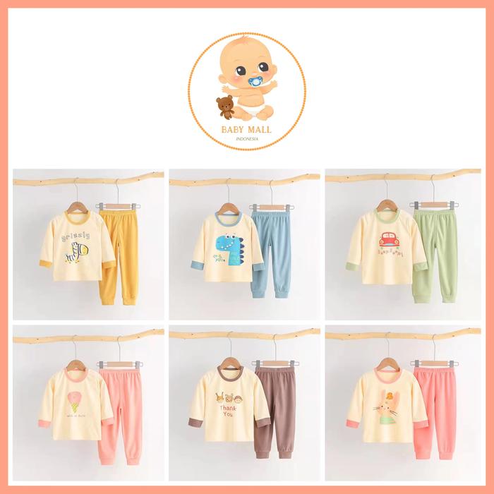 YBS URI SET Vol 1 | 0-9 Tahun Setelan lengan panjang baju tidur piyama korea anak bayi perempuan lak