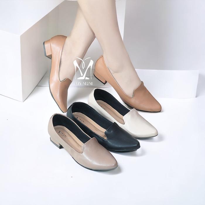 Sepatu Heels Hak Tahu 3cm Pantofel Kerja Kantor Formal Wanita Lemalina