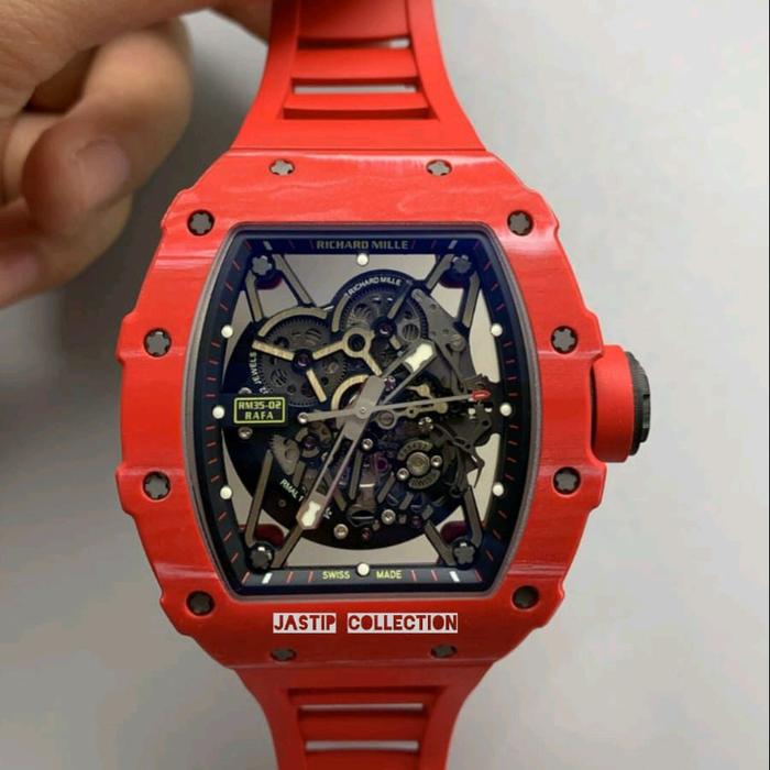JAM TANGAN RM35-02 NTPT DIAL RED AUTOMATIC RM 35-02 SWISS 42MM