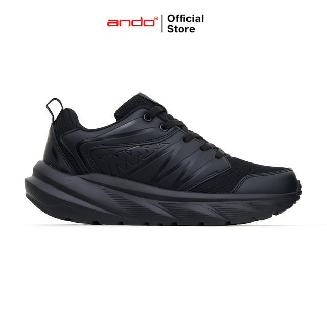 Ando Official Sepatu Sneakers Fitbar Pria Dewasa - Hitam/Hitam