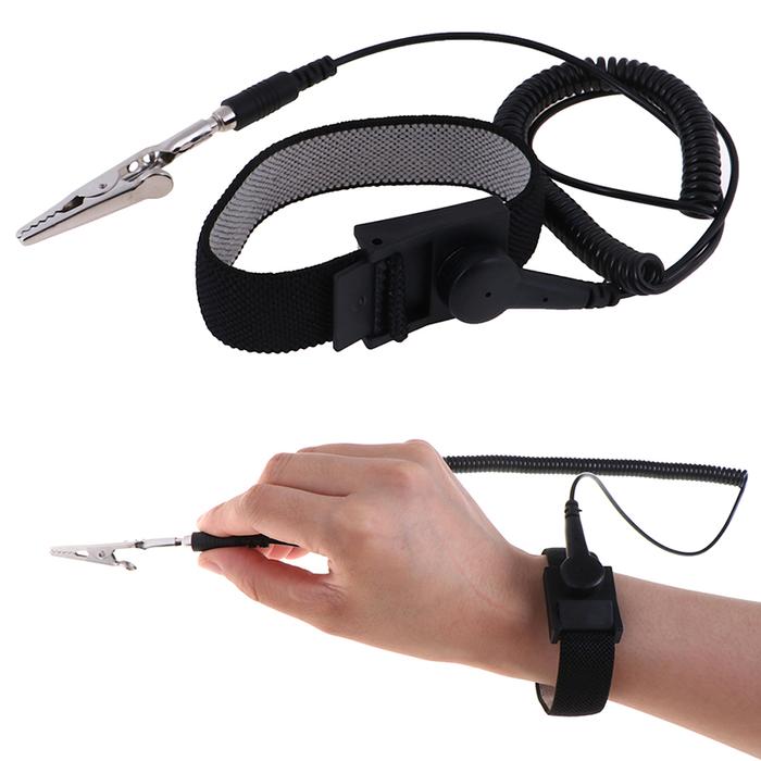 Adjustable Anti Static Bracelet Electrostatic ESD Discharge Cable Wrist Band Strap Hand Grounding Wi