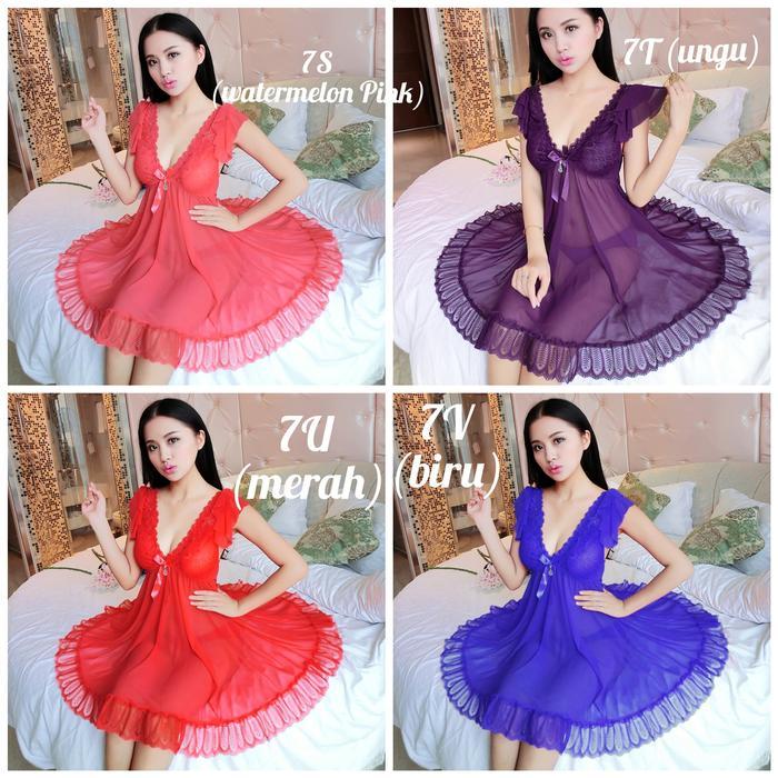 lingerie sexy western style quality LACE baju tidur daster piyama