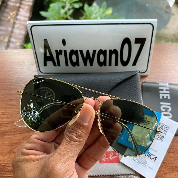 kacamata rayban rb 3025 aviator large metal 001//58 sz 58 kaca polarized