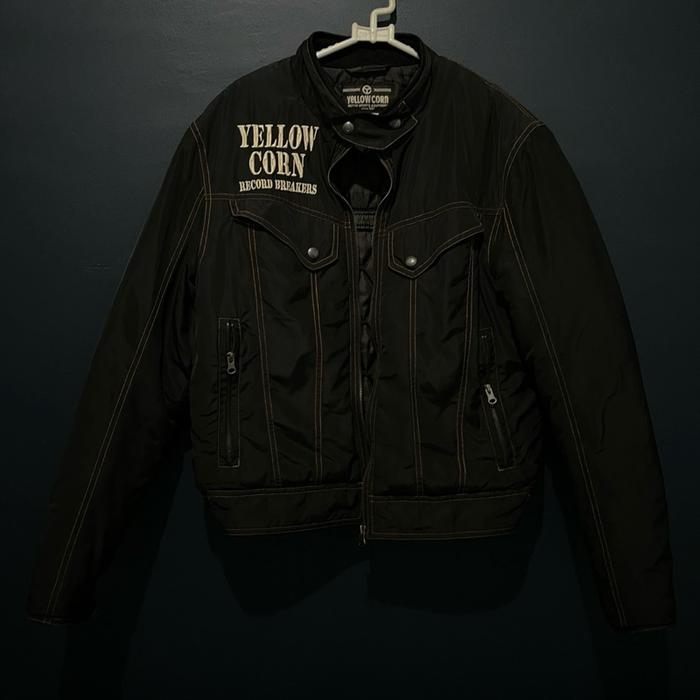 Yellow Corn jacket motor hitam