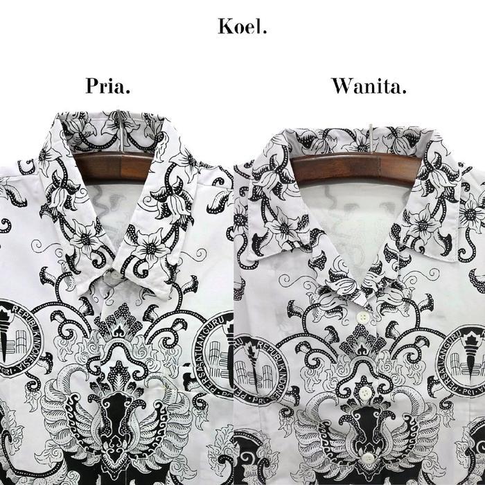 Seragam Batik PGRI Resmi Terbaru Guru Pria & Wanita BSY/Katun/Silky/Doby