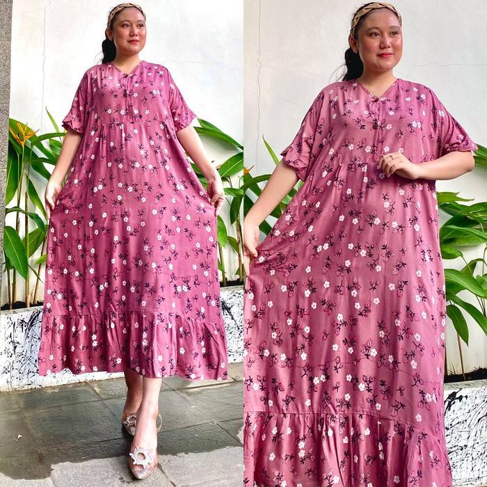 Istimewa Daster Jumbo Palapa Rayon LD120cm Terlaris Bisa COD busui dress Wanita Terimakasih sudah ma