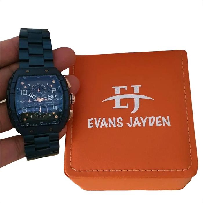 jam tangan evan jayden. warna biru 99% mulus.