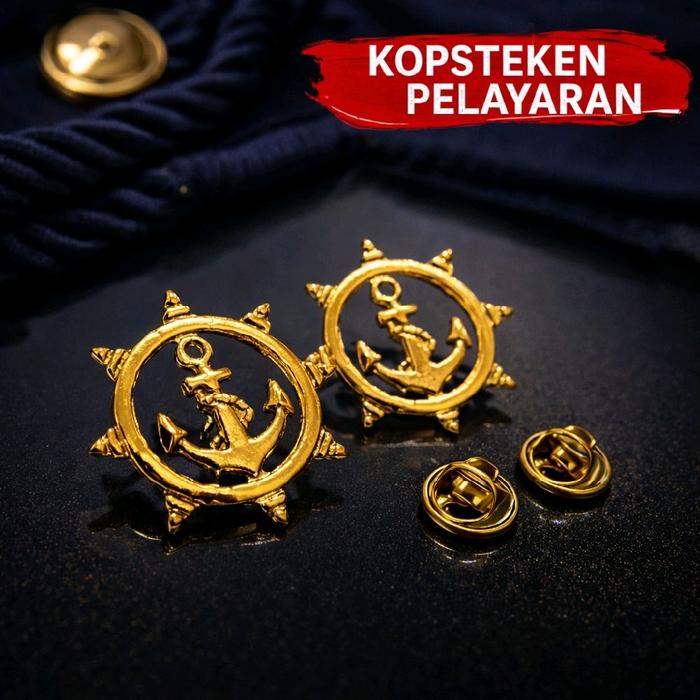 Pin Jangkar Pelayaran - Pin Krah Pelayaran - Kopsteken Pelayaran - Pin Krah Jangkar Pelayaran