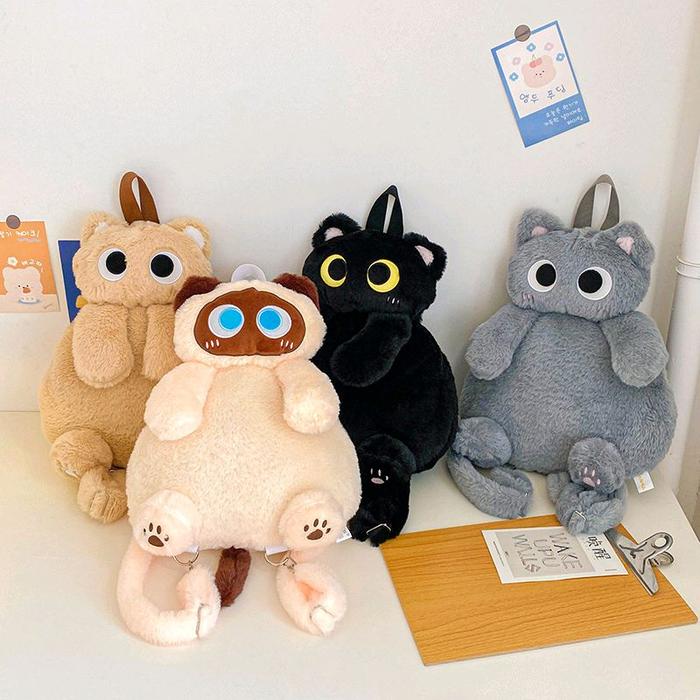 Ransel Boneka Kucing Coklat Kucing Orange kucing hitam Backpack Kucing Tas Gendong Kucing X07