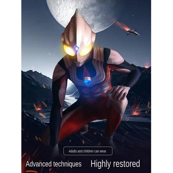 NIS Topeng Ultraman / Topeng Helm Ultraman Tiga Mainan Topeng Ultraman Tiga Tactile Switch Untuk Cos