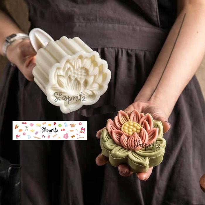 Cetakan Mooncake Kue Bulan Lotus Teratai (001) 150gr