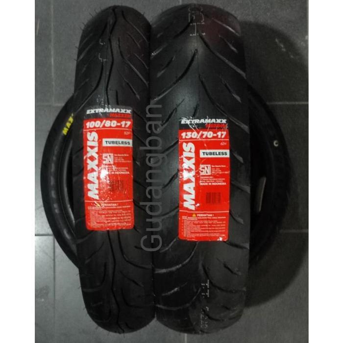 Terbaik paket ban maxxis extramaxx uk 100 / 80 dan 130 70 ring 17 Tubeless Terimakasih
