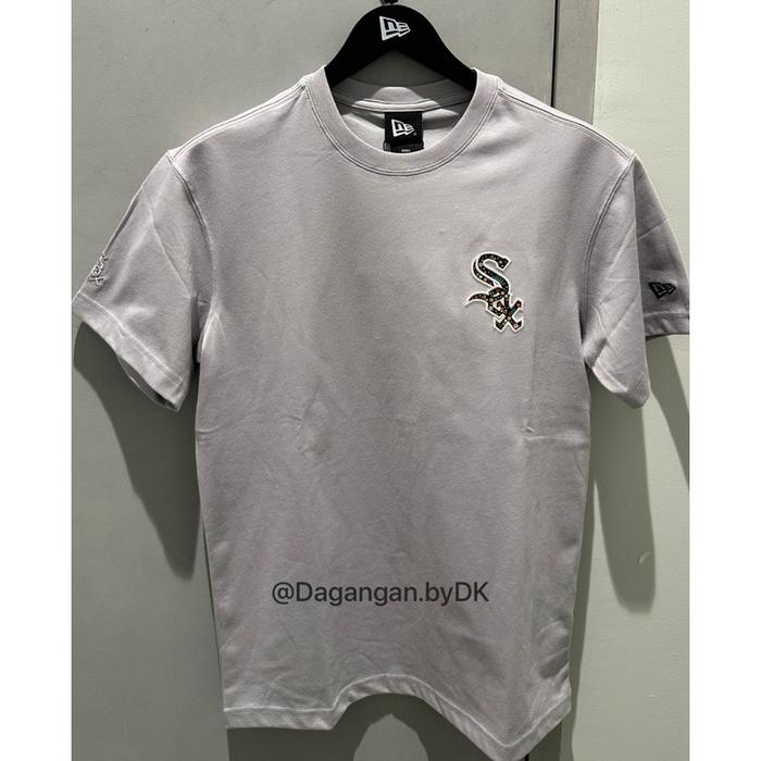 Kaos New*Era SOX Logo Original 100% Abu-Abu Muda