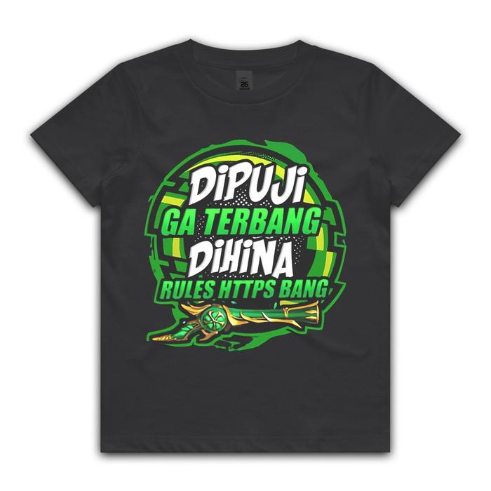 Kaos Anak Freefire Di puji Ga Terbang Di Hina Rules Httpss Bang Versi SG Emerald Hijau baju FF anak 