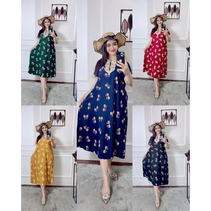 DASTER RENDA ARAB TERBARU MOTIF CANTIK PITA - LD 110 PB 115 - BAHAN RAYON ADEM - DASTER PEKALONGAN -
