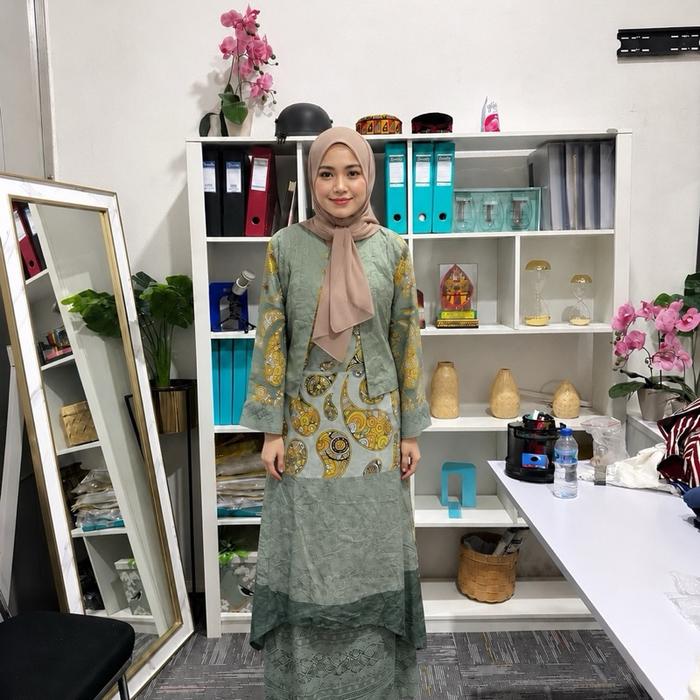 Set Dress Batik Outer Wanita | Dress Batik + Outer Quilted