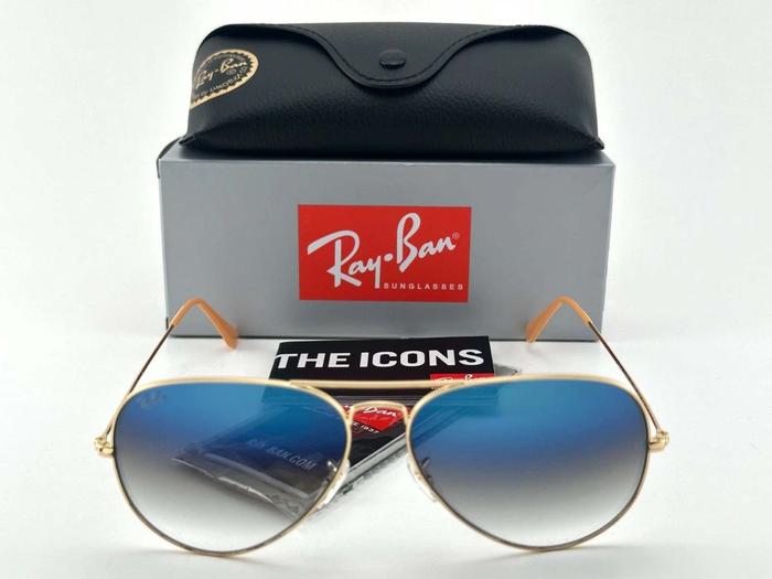 Kacamata Rayban Aviator 3025 001/3F Lenses Light Blue Gradient Original
