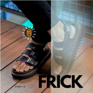 Sandal Pria FRICK Kulit Hitam - Rumah Komunitas x Smurf Footwear