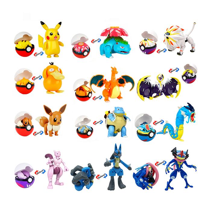 Pokemon Pokeball Pikachu Charizard Psyduck Cartoon Action Figure