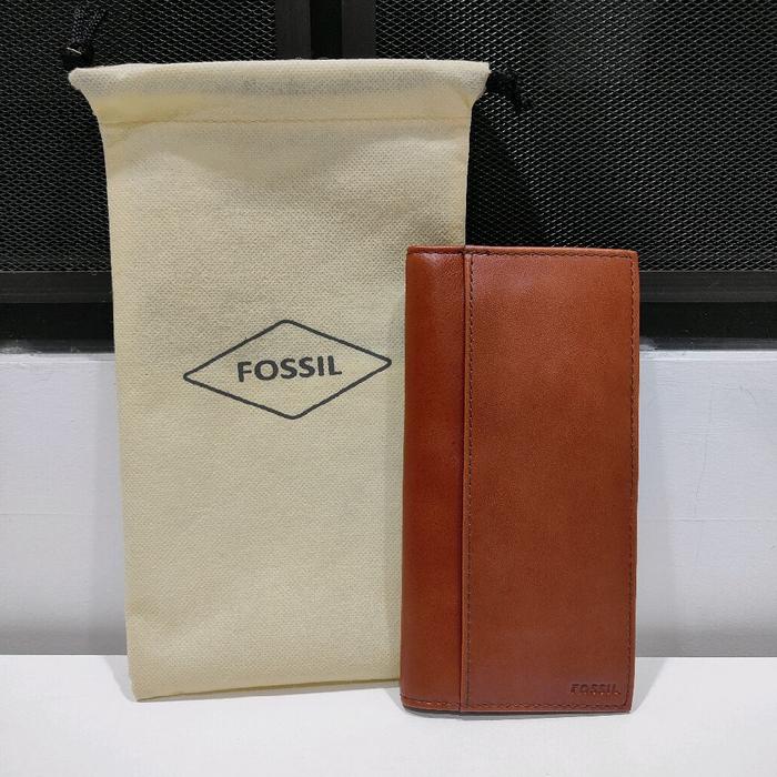 Fossil Original Mykel Executive Medium Brown SML1892-210 Wallet Dompet Kartu Pria Kulit Asli
