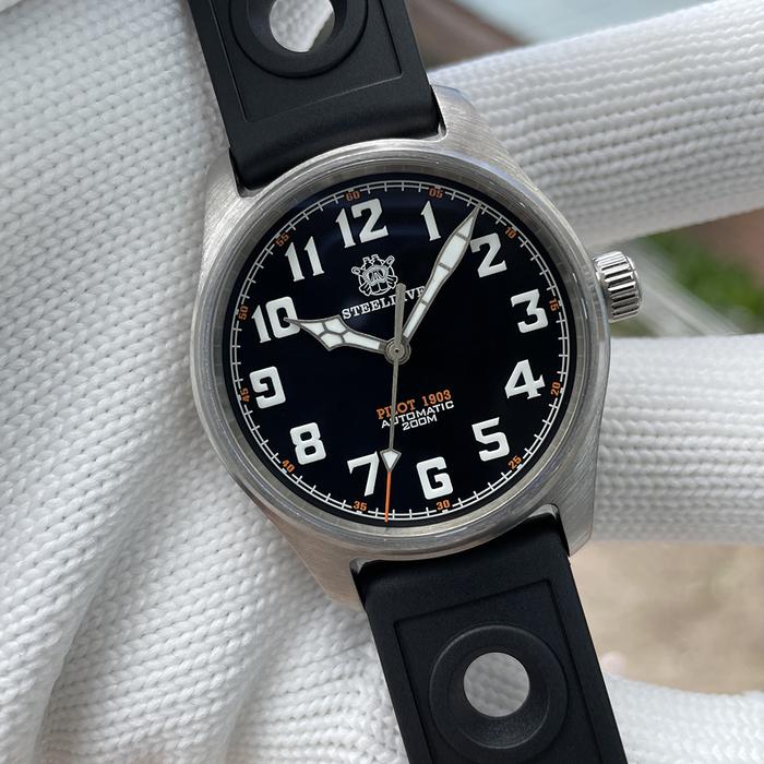 STEELDIVE Pilot Watch Automatic Mechanical Diver Watch C3 Luminous