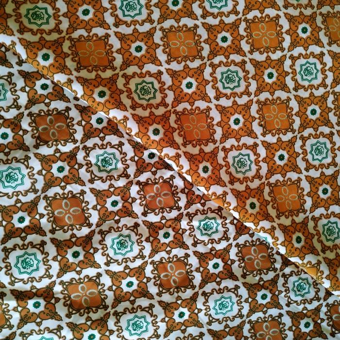Kain Batik Qiroati Jilid 5 Terbaru Termurah dan Berkualitas Bahan Batik Qiroati Warna Coklat 2024