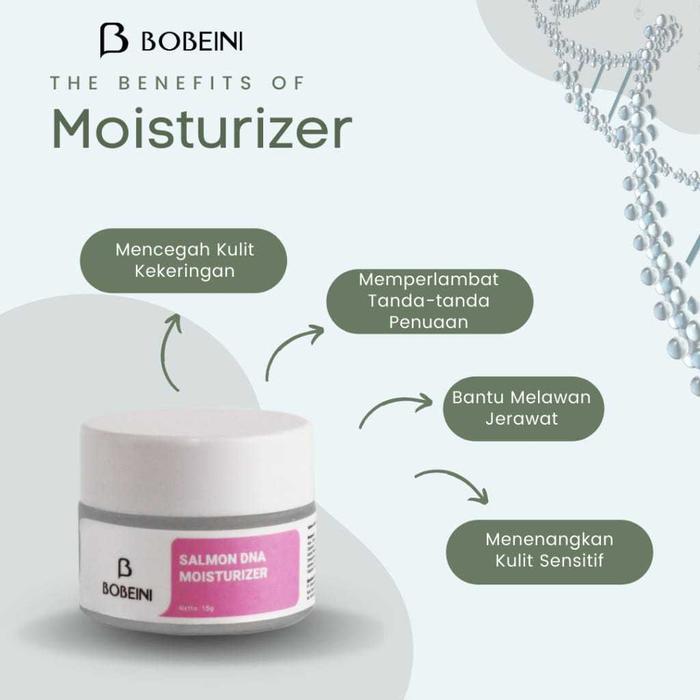 Bobeini Salmon DNA Moisturizer 30 Gr BPOM / Cream Pemutih Wajah Calming MOISTURIZER Whitening Bright