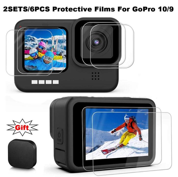 Tempered Glass Screen Protector for GoPro Hero 10 9 Black Lens