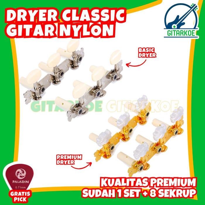 Dryer Gitar Klasik Gitar Nylon Tuning Peg / Spare part Putaran Gitar Classic