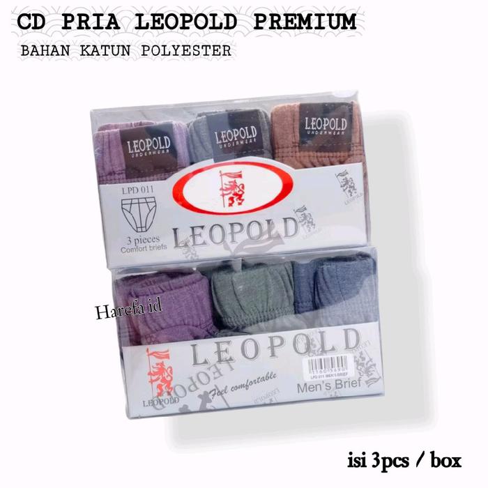 isi 3pcs - cd pria LEOPOLD 011 - cd Cowok LEOPOLD - cd laki-laki dewasa LEOPOLD BAHAN KATUN PREMIU