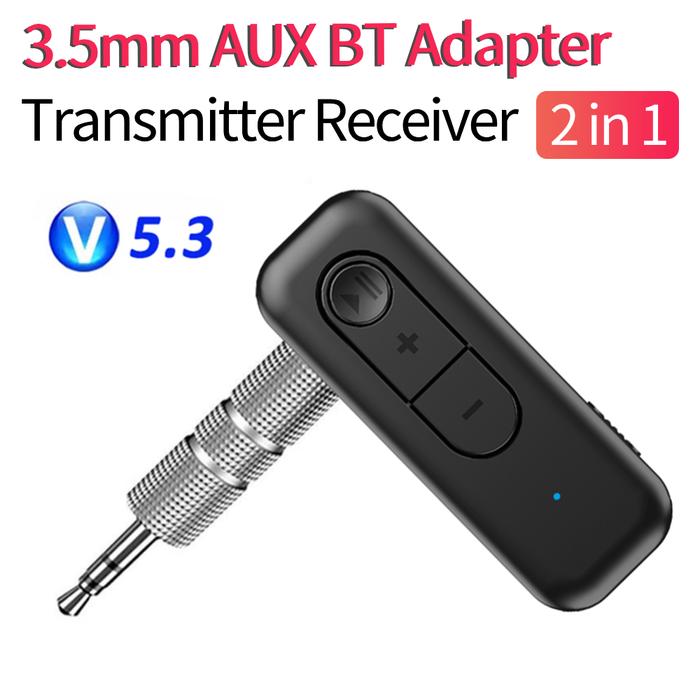 2 in 1 BT 5.3 Transmitter Receiver 3.5mm AUX BT 5.3 Transmitter Receiver Adapter BT AUX Adapter for