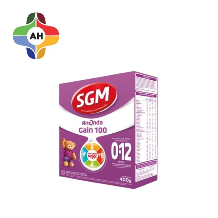Sgm Ananda Gain 100 Susu Formula Khusus Usia 0-12 Bulan 400 Gr / Apotek Hutama