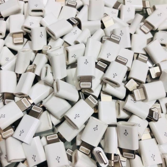 {BG} Sambungan Konektor Micro USB TO iphone / Adaptor Mirco V8 TO iphone