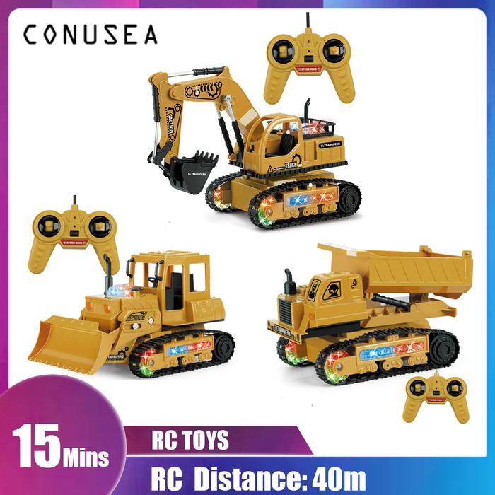 1:24 RC Truck RC Excavator Caterpillar Tractor Model Engineering Car