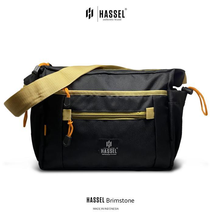 HASSEL BRIMSTONE - Tas Selempang Pria Casual Premium Kapasitas Notebook 12 Inch