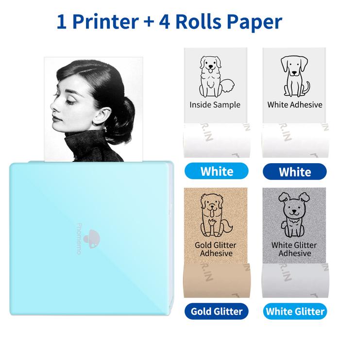 Phomemo Impresora M02 Printer Mini Termal Tanpa Tinta Lengket