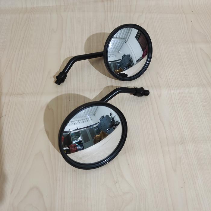 Terbaik Spion Custom Bulat Kecil Cembung Hitam Pendek Yamaha XSR 155 Terimakasih