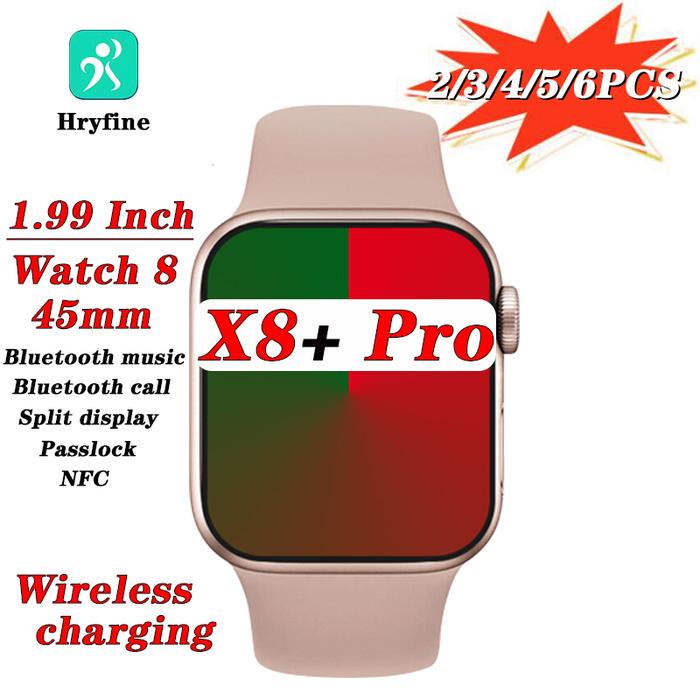X8+Pro Smart Watch VIP Series 8 IWO Wireless charging NFC Fitness