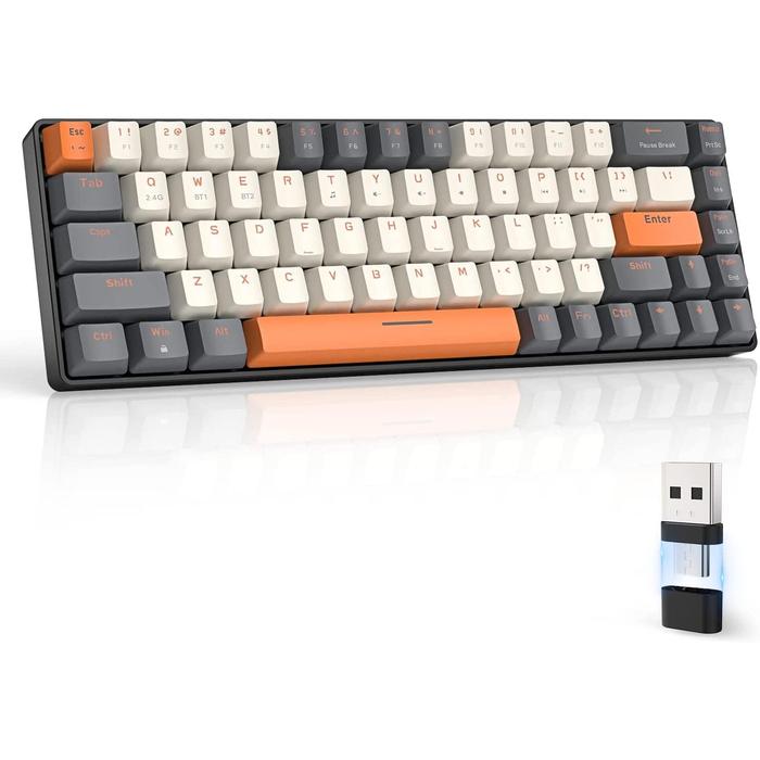 60% Wireless Mechanical Keyboard Bluetooth Dual Mode Hot-Swappable