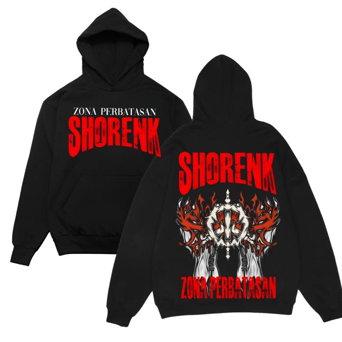 Promo!!! Hoodie Shorenk Zona Perbatasan bahan Cotton Fleece Tebal Murah Dan Halus warna Hitam