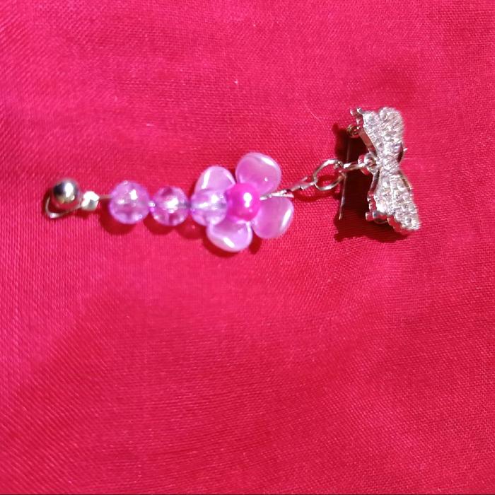 Nuri House - Aksesoris Fashion Bros Baju Motif Bunga Pink