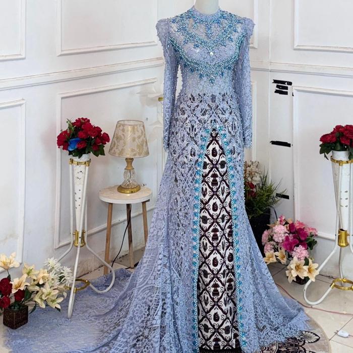 Kebaya blue ice full payet