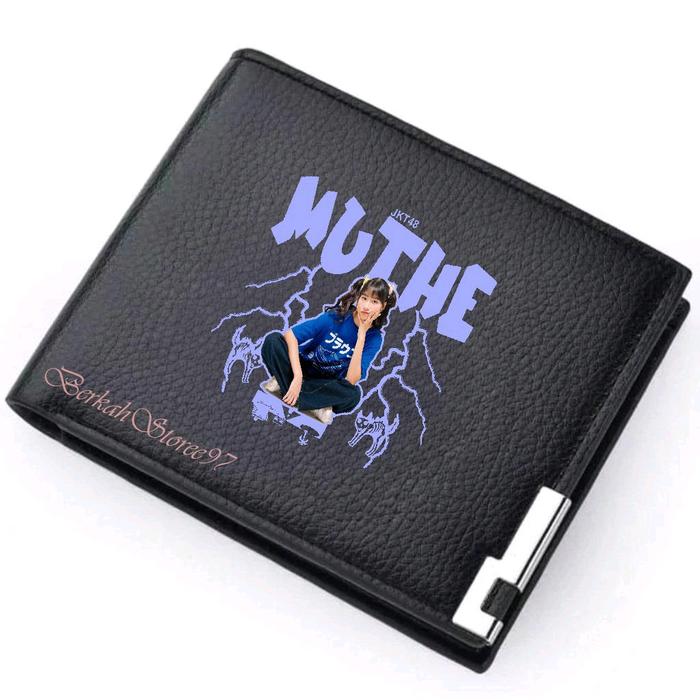 Dompet Lipat Custom Gambar Muthe JKT48  - High Quality Hitam - Kartu Uang