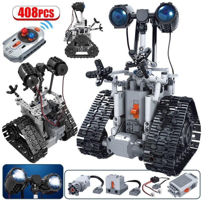 NEW 408PCS Creative Technical RC Robot Electric Building Blocks City