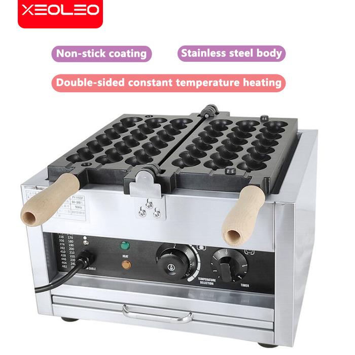 XEOLEO Manisan Pembuat Wafel Elektrik 1400W Mesin Wafel Tusuk Sate