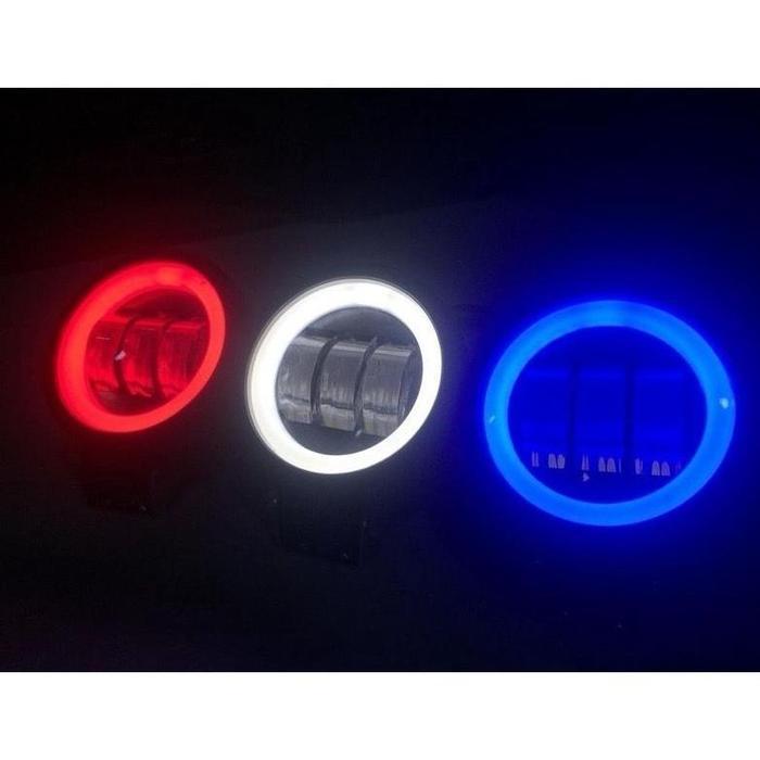 LAMPU TEMBAK SOROT KER LED CWL 3 MATA LENSA 6D 30WATT 3 MATA CREE ANGEL AYE KOTAK BULAT