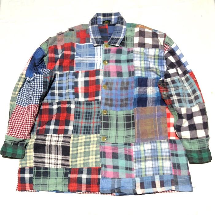 KEMEJA FLANEL B-SPARE PATCHWORK VINTAGE 1985 SECOND ORIGINAL
