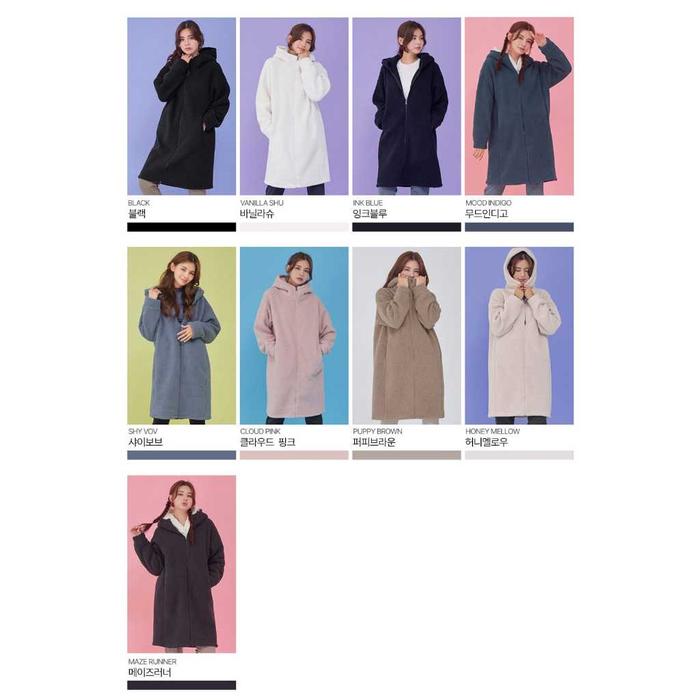 TerLaris Jacket Coat STL Fluffy NY Overfit Fleece Hood Long Coat