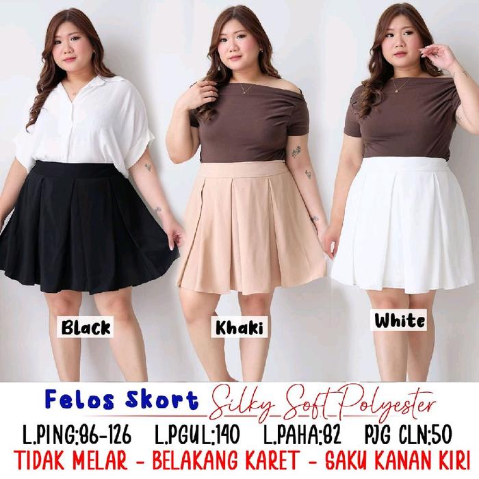 FELOS SKORT BAWAHAN ROK WANITA BIGSIZE