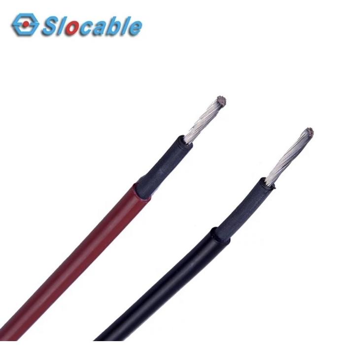 Slocable PV-1F 10AWG Sepasang Black Red Kabel Panel Surya 6mm2 Solar Cable High Voltage 1500V 1x6mm2